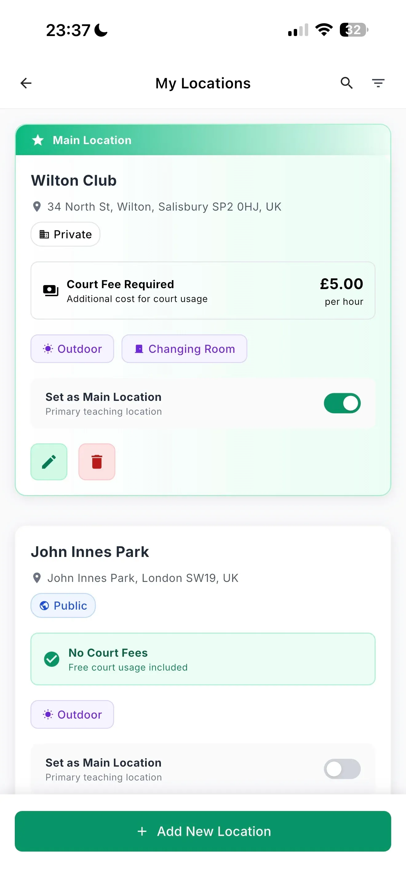 Coach Location Management